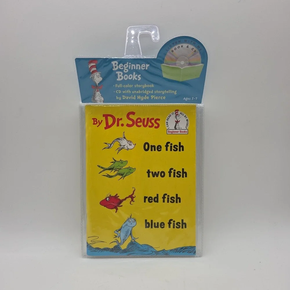 Dr. Seuss Book CD The Cat In Hat Green Eggs Ham One Fish Two Fish Fox In Socks